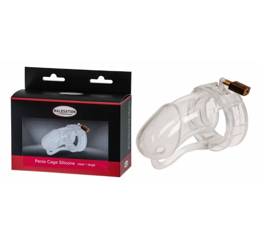 MALESATION Penis Cage Silicone large clear